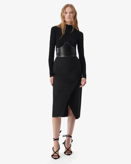 MID-LENGTH WRAP SKIRT