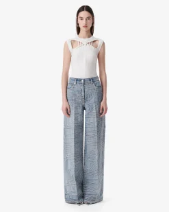 RIBBED ROUND-NECK TOP