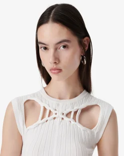 RIBBED ROUND-NECK TOP