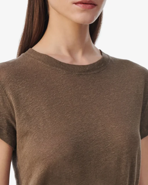 ROUND-NECK LINEN T-SHIRT