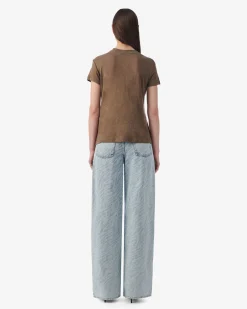ROUND-NECK LINEN T-SHIRT