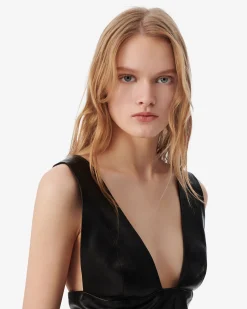 SHORT LEATHER TOP