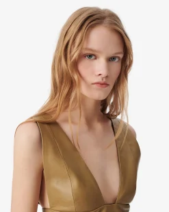 SHORT LEATHER TOP