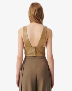 SHORT LEATHER TOP