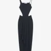 SQUARE-NECK LONG DRESS