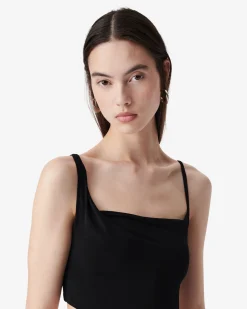 SQUARE-NECK LONG DRESS