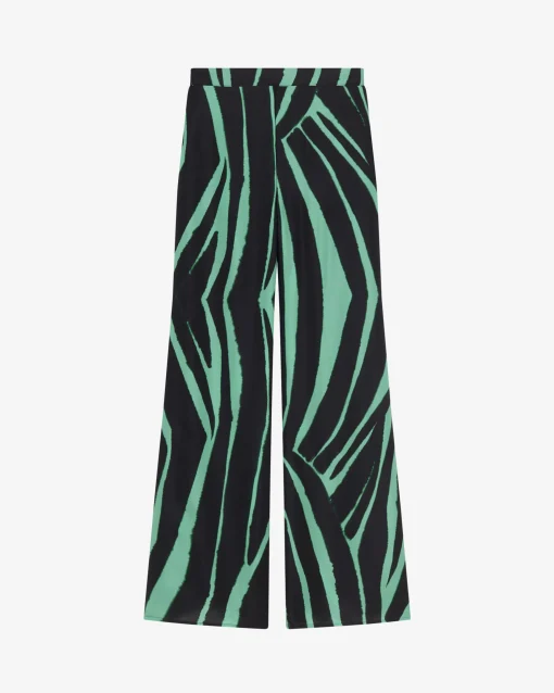 STRAIGHT SILK PANTS