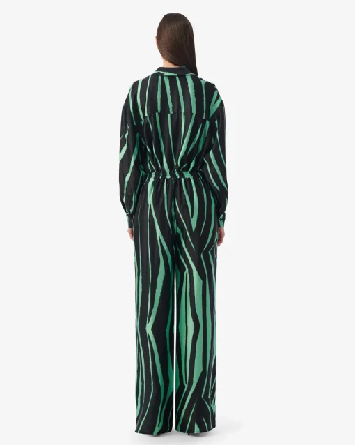 STRAIGHT SILK PANTS