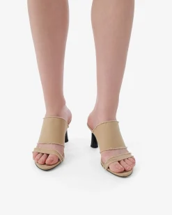 TOILE HEEL MULES