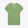 V-NECK LINEN T-SHIRT