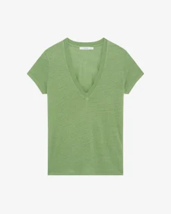V-NECK LINEN T-SHIRT