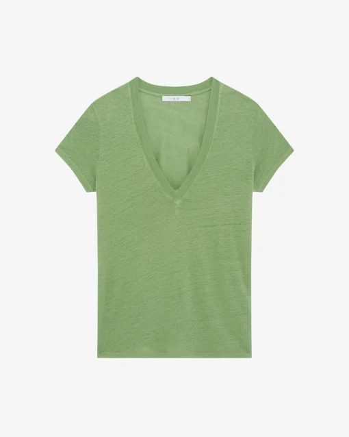 V-NECK LINEN T-SHIRT