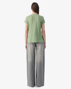 V-NECK LINEN T-SHIRT