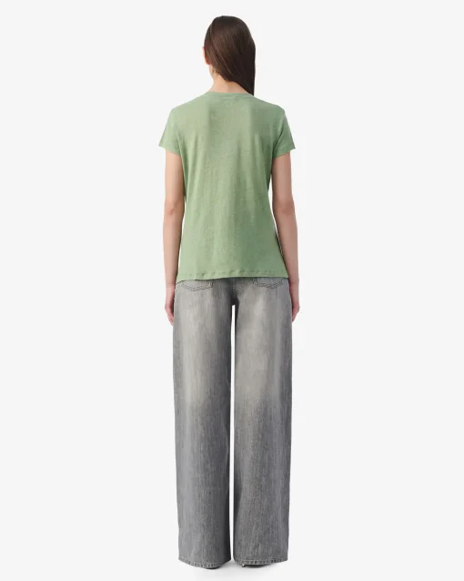 V-NECK LINEN T-SHIRT
