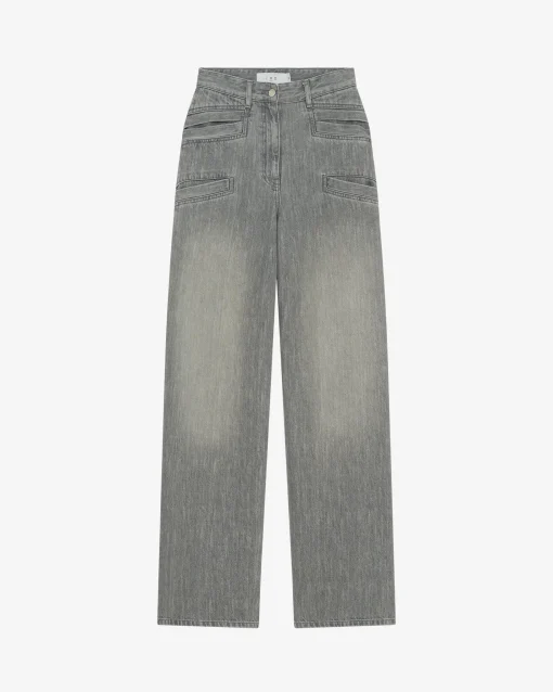 WIDE-LEG DENIM PANTS
