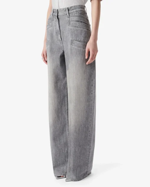 WIDE-LEG DENIM PANTS