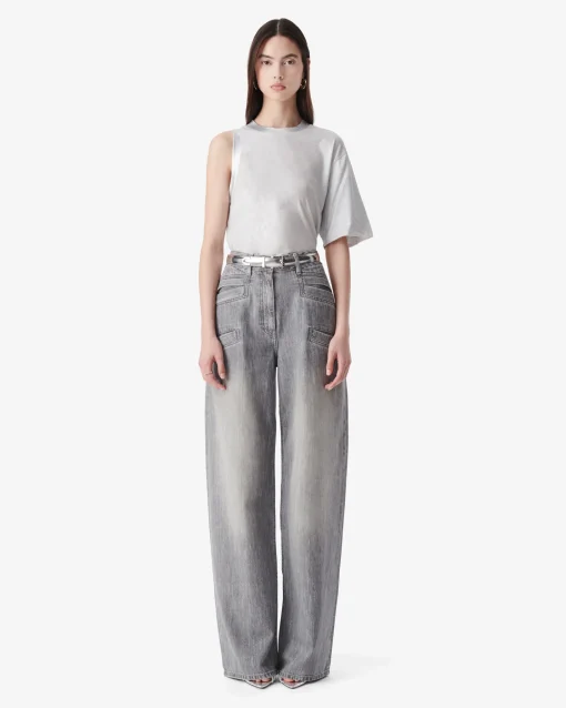 WIDE-LEG DENIM PANTS