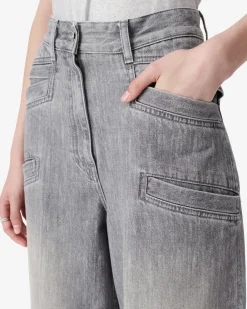 WIDE-LEG DENIM PANTS